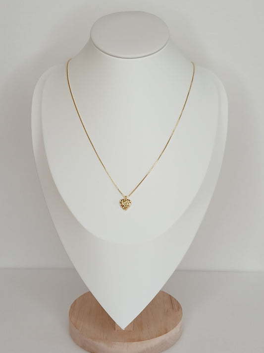 Colar Coração de Malha