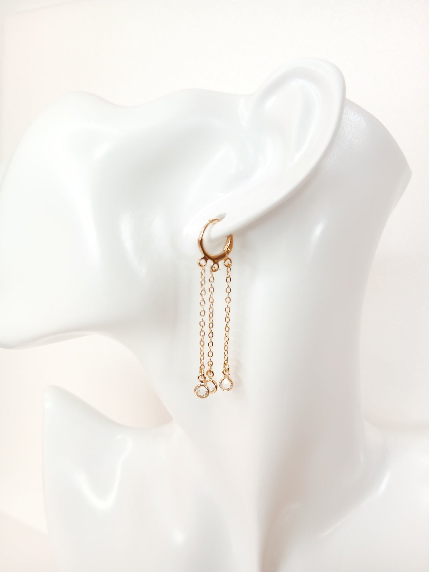 Argola Pingente de Cristais