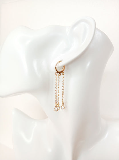 Argola Pingente de Cristais