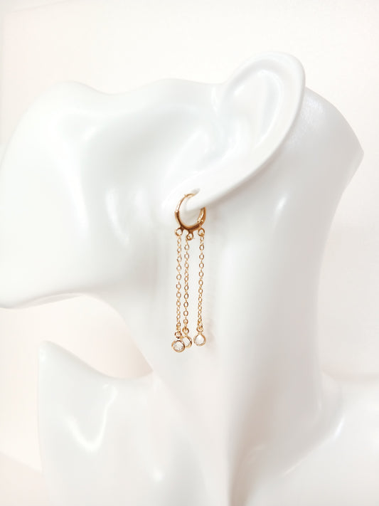 Argola Pingente de Cristais