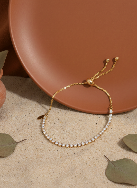 Pulseira Ajustável Riviera Cristais