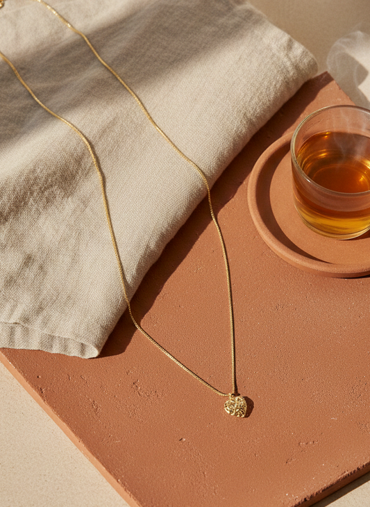 Colar Coração de Malha